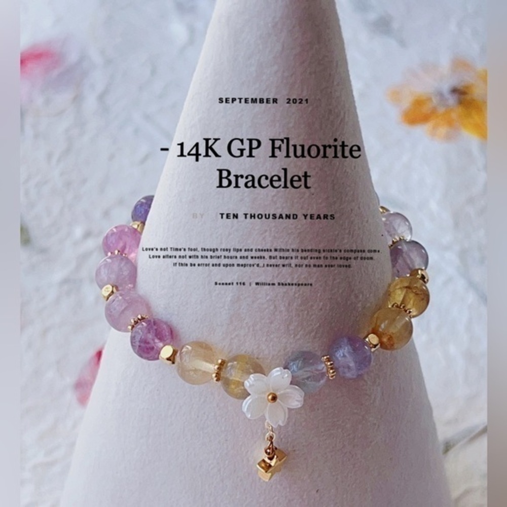 - 14K GP Fluorite Bracelet